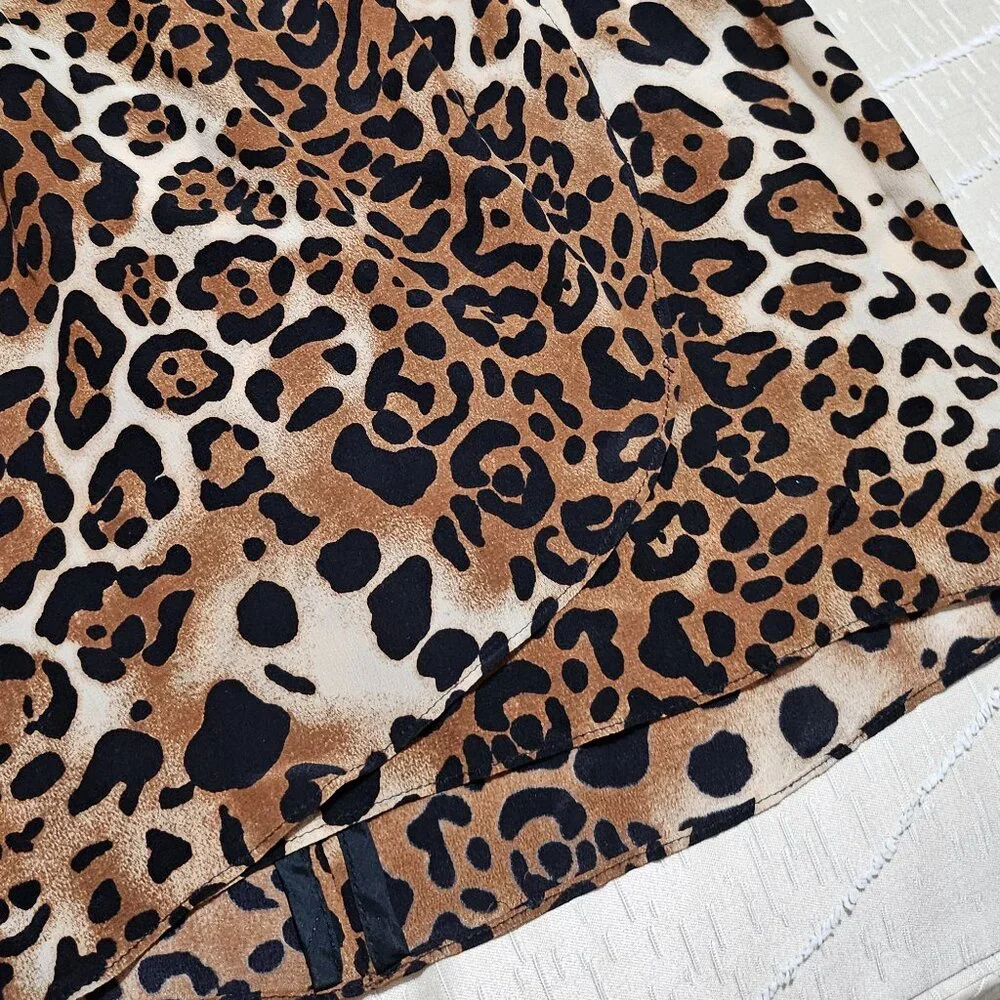 NANETTE LEPORE  LUSCIOUS  100% SILK ANIMAL PRINT DRESS  SIZE 2 - Picture 9 of 14